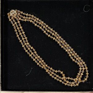 24k gold plated crystal necklace